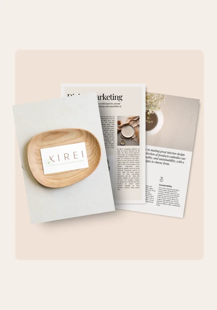 Branding para Kirei, centro de estética: papelería y tarjetas diseñadas por Once Mares