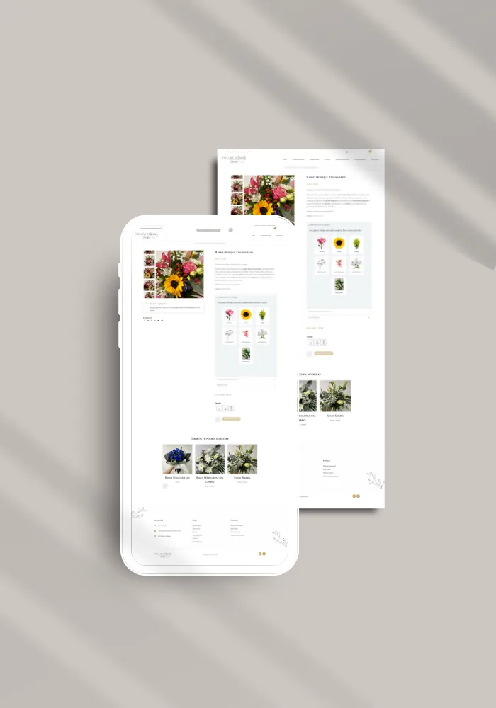 Ecommerce para Follas Novas, floristería